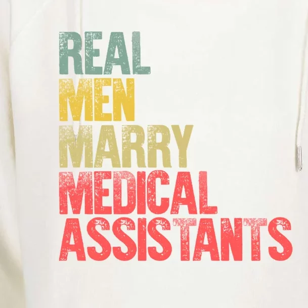 Funny Marriage Meaningful Gift Real Marry Medical Assistants Great Gift Womens Funnel Neck Pullover Hood