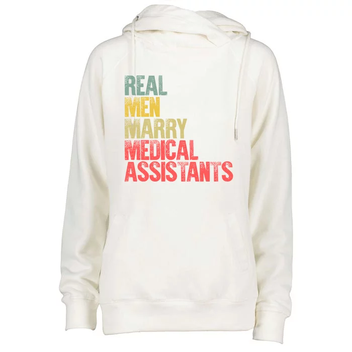 Funny Marriage Meaningful Gift Real Marry Medical Assistants Great Gift Womens Funnel Neck Pullover Hood