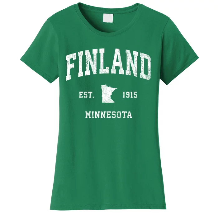 Finland Minnesota Mn Vintage Athletic Sports Women's T-Shirt