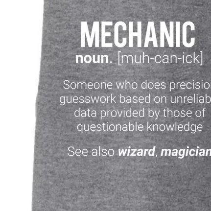 Funny Mechanic Meaning Mechanic Noun Definition Wizard Cute Gift Doggie 3-End Fleece Hoodie