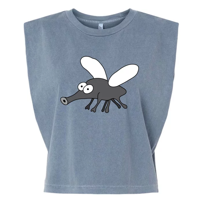 Funny Mosquito Midge Cartoon HandDrawn Summer Camping Gift Garment-Dyed Women's Muscle Tee