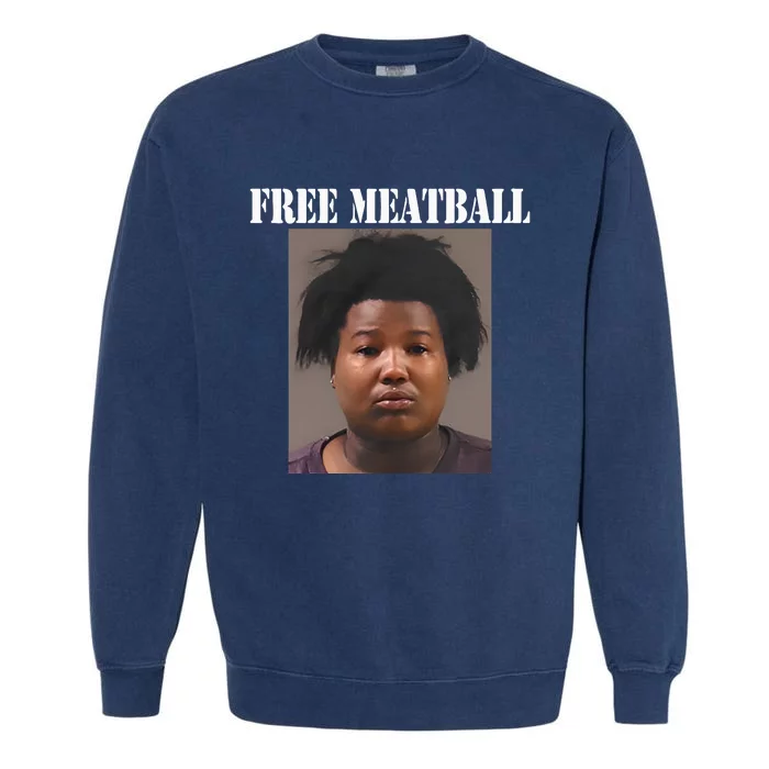 Free Meatball Mugshot Garment-Dyed Sweatshirt