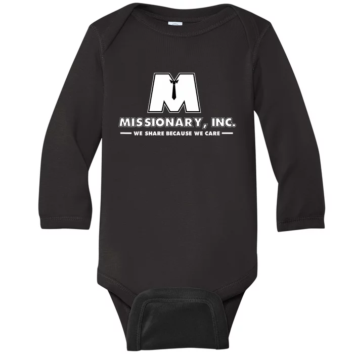 Funny Mormon Missionary Inc Baby Long Sleeve Bodysuit