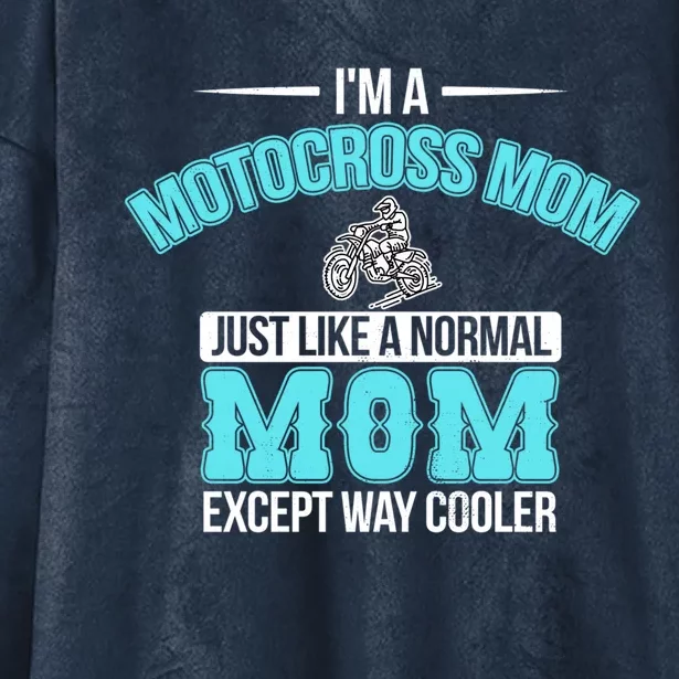 Funny Motocross Mom Gift Dirt Bike Racing Braap Mama Hooded Wearable Blanket