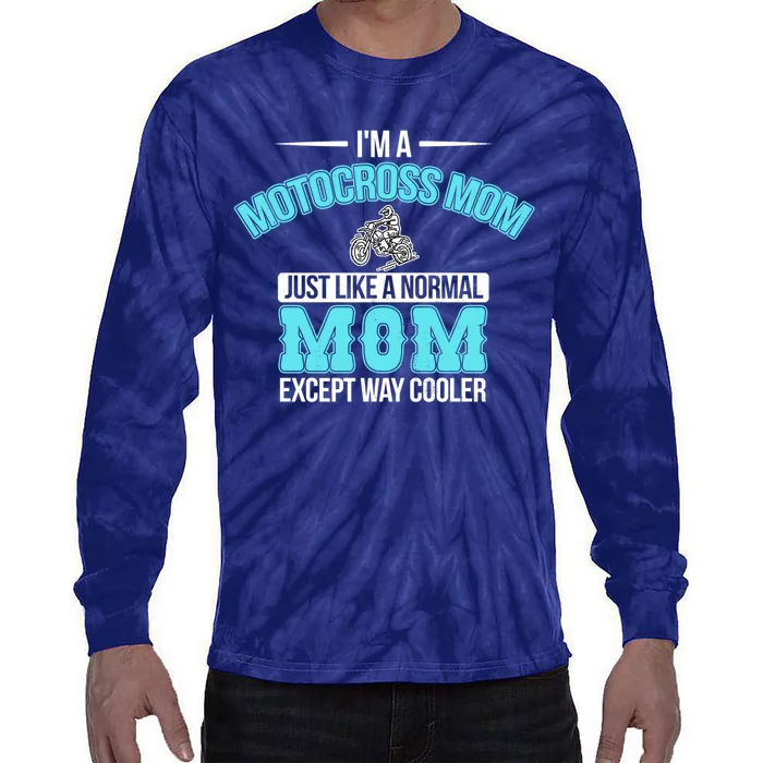 Funny Motocross Mom Gift Dirt Bike Racing Braap Mama Tie-Dye Long Sleeve Shirt