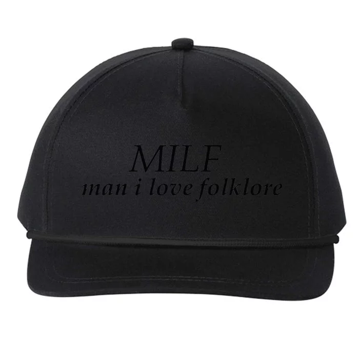 Funny milf man i love folklore Snapback Five-Panel Rope Hat