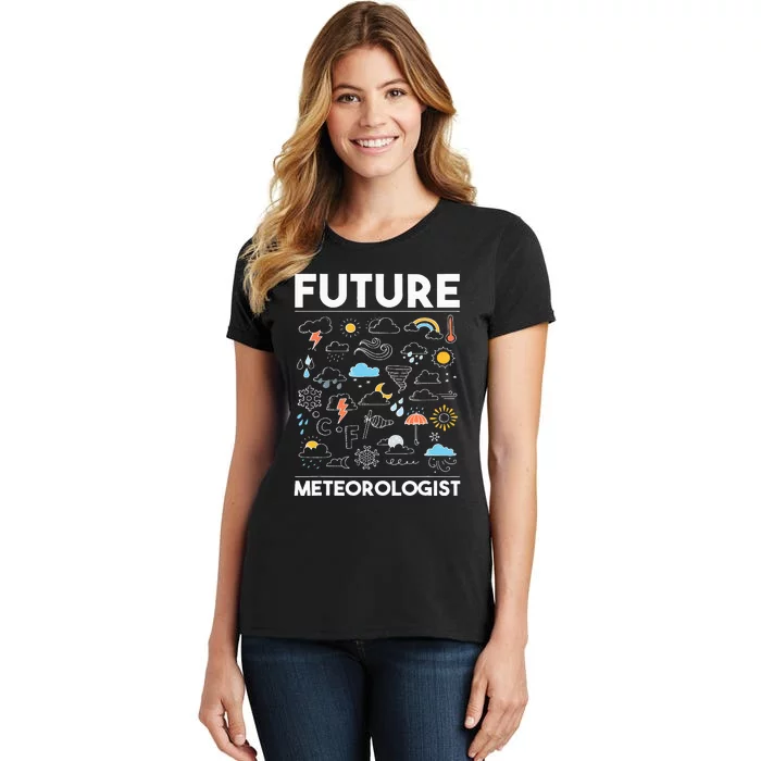 Future Meteorologist  Meteorology Weather Forecast Clouds Women's T-Shirt