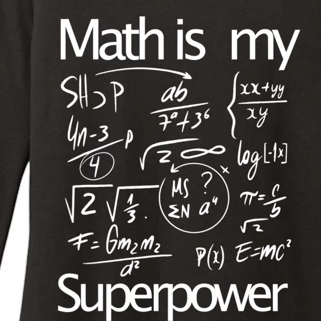 Funny Math Math Is My Superpower Womens CVC Long Sleeve Shirt