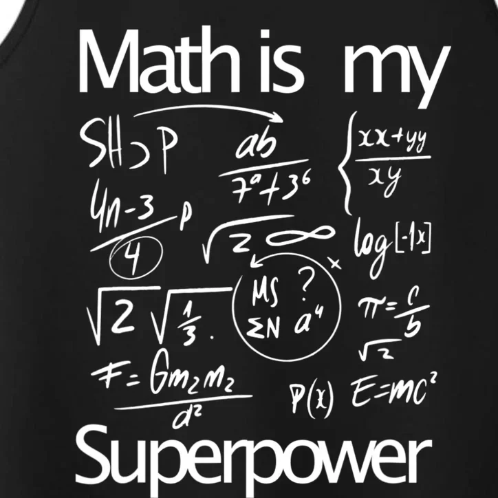 Funny Math Math Is My Superpower Performance Tank