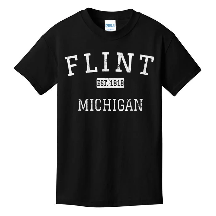 Flint Michigan MI Vintage Kids T-Shirt