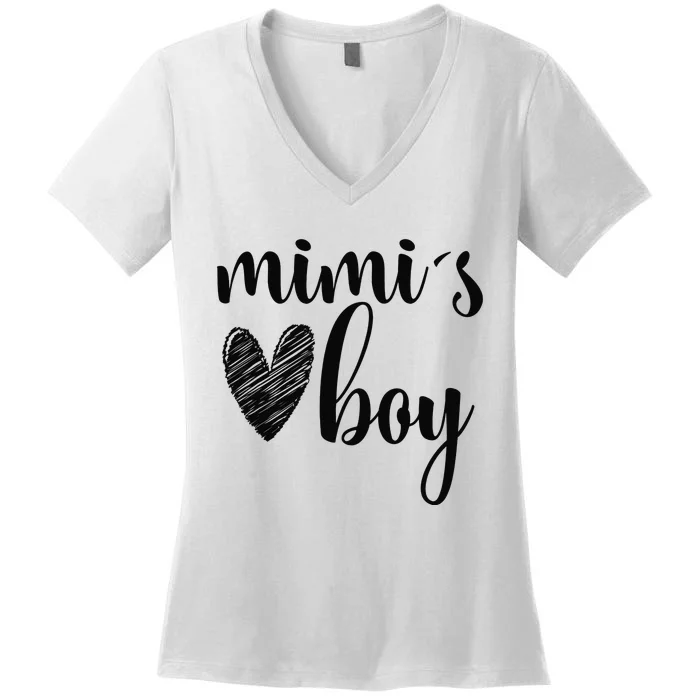 Funny Matching Mimi for Grandma White Mother's Day Women's V-Neck T-Shirt