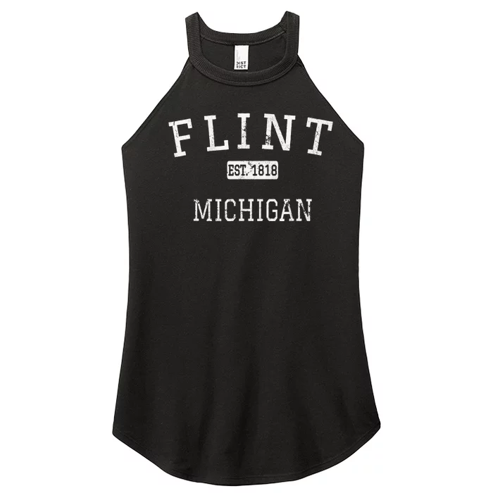 Flint Michigan MI Vintage Women’s Perfect Tri Rocker Tank