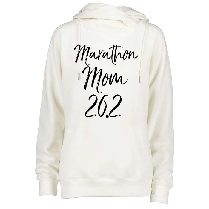 Funny Mother's Marathon Running Gift Marathon Mom 26 2 Gift Womens Funnel Neck Pullover Hood