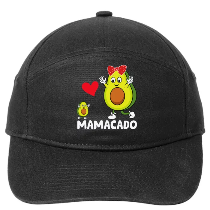 Funny Mama Mom Avocado Mamacado Mothers Day 7-Panel Snapback Hat