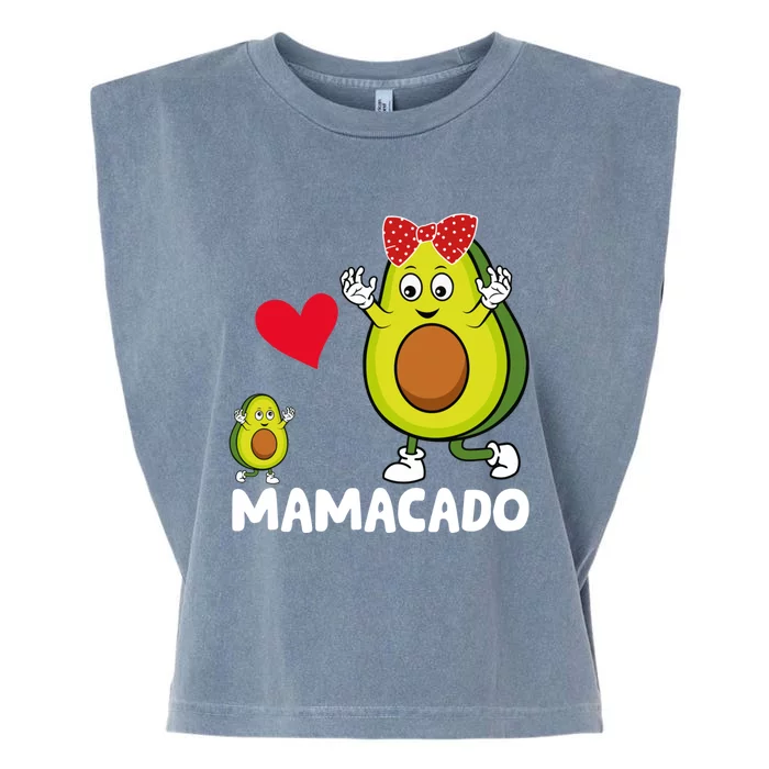 Funny Mama Mom Avocado Mamacado Mothers Day Garment-Dyed Women's Muscle Tee