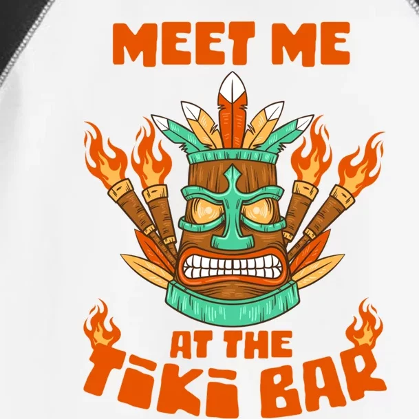 Funny Meet Me At The Tiki Bar Hawaiian Beach Luau Aloha Funny Gift Toddler Fine Jersey T-Shirt