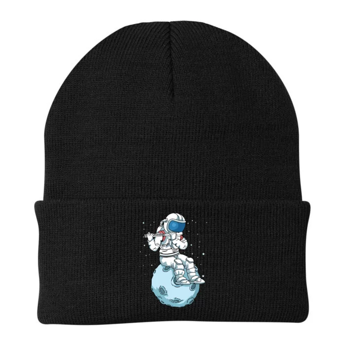 Flutist Musician Men Women Musician Transverse Flute Knit Cap Winter Beanie