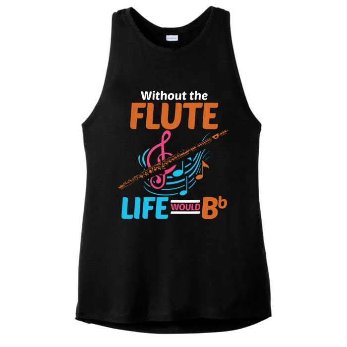 Flutist Musician Musical Instrument Flute Ladies Tri-Blend Wicking Tank