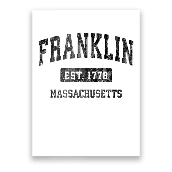 Franklin Massachusetts Ma Vintage Sports Established Design Poster