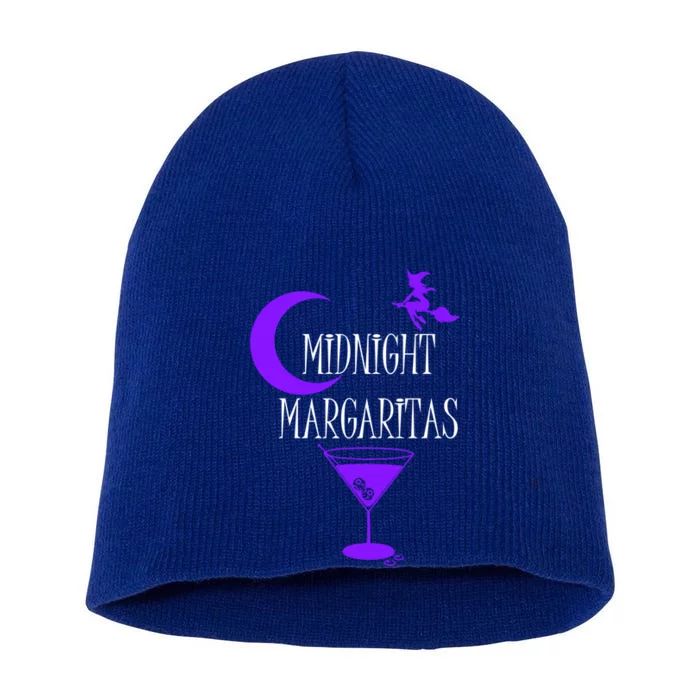 Funny Midnight Margaritas Gift Witch Halloween Ing Gift Short Acrylic Beanie