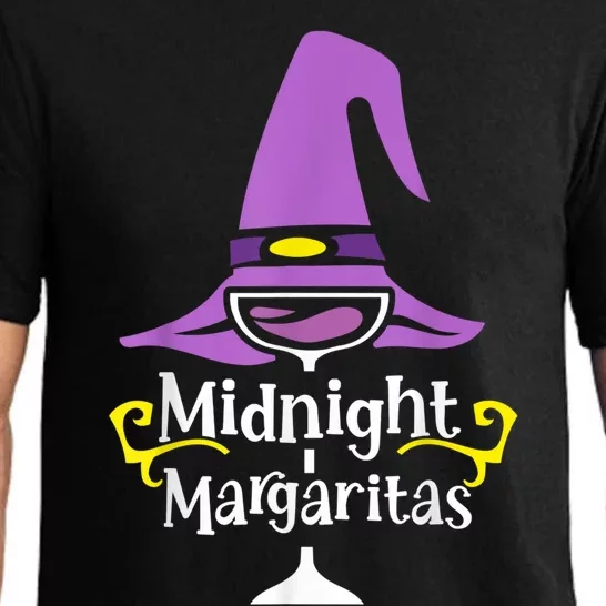 Funny Midnight Margaritas Witch Hat Wine Halloween Spooky Meaningful Gift Pajama Set