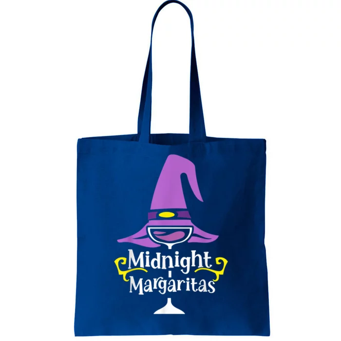 Funny Midnight Margaritas Witch Hat Wine Halloween Spooky Meaningful Gift Tote Bag