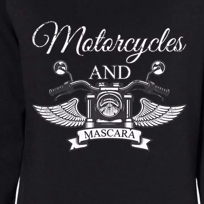 Funny Makeup Motorcycle Riding  Gift Mascara Biker Womens California Wash Sweatshirt