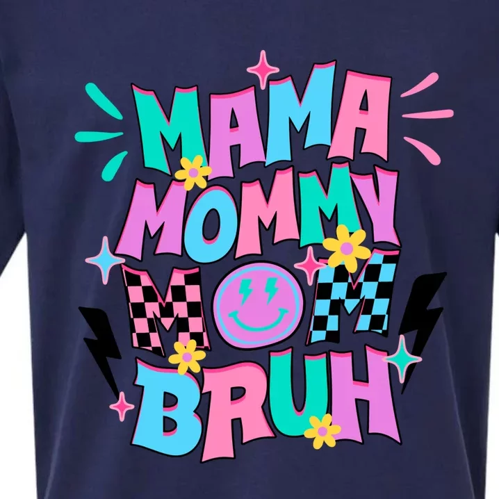 Funny Mama Mommy Mom Bruh Sueded Cloud Jersey T-Shirt