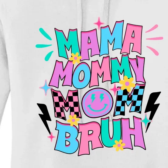 Funny Mama Mommy Mom Bruh Women's Pullover Hoodie