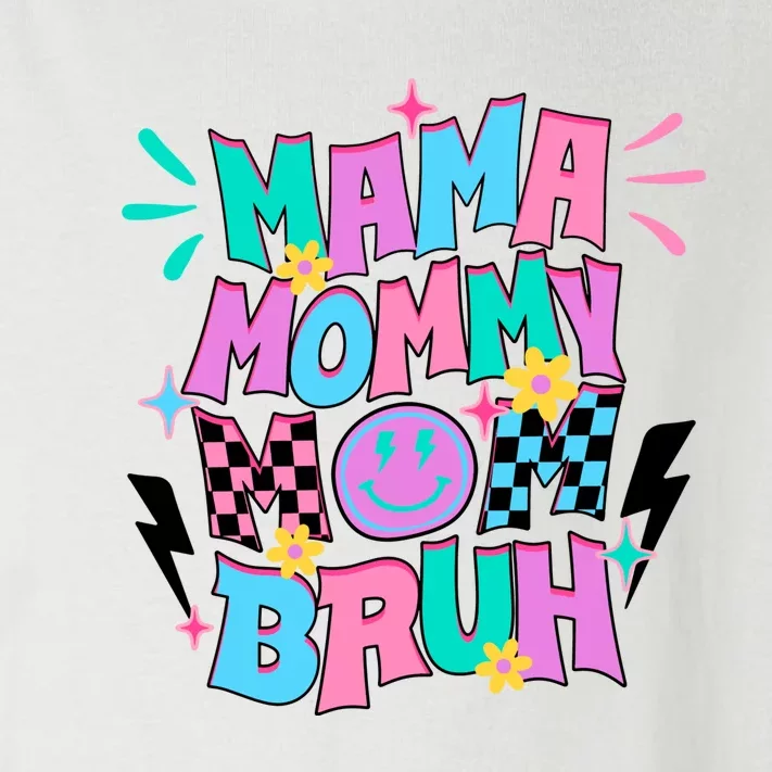 Funny Mama Mommy Mom Bruh Toddler Long Sleeve Shirt