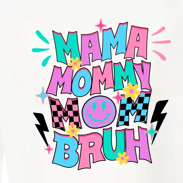 Funny Mama Mommy Mom Bruh Cropped Pullover Crew