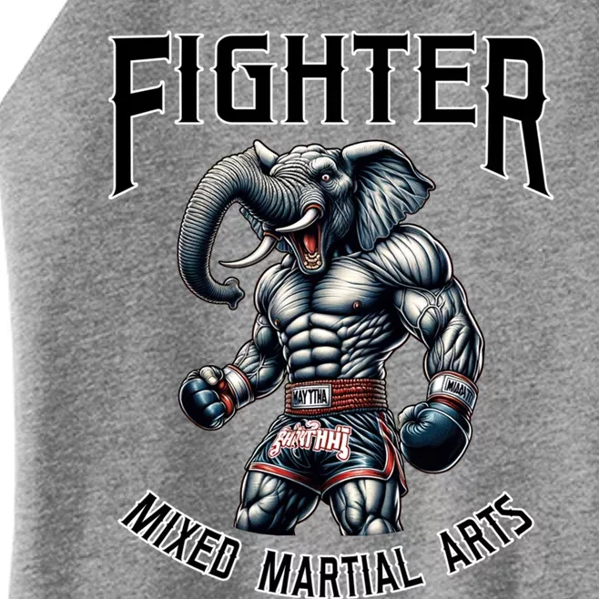 Fighter Mixed Martial Arts Elephant Gift Women’s Perfect Tri Rocker Tank