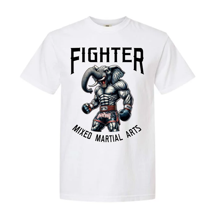 Fighter Mixed Martial Arts Elephant Gift Garment-Dyed Heavyweight T-Shirt