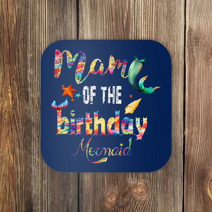 Family Matching Mommy Of The Birthday Mermaid Party Squad Coaster