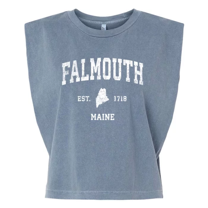 Falmouth Maine Me Vintage Sports Garment-Dyed Women's Muscle Tee