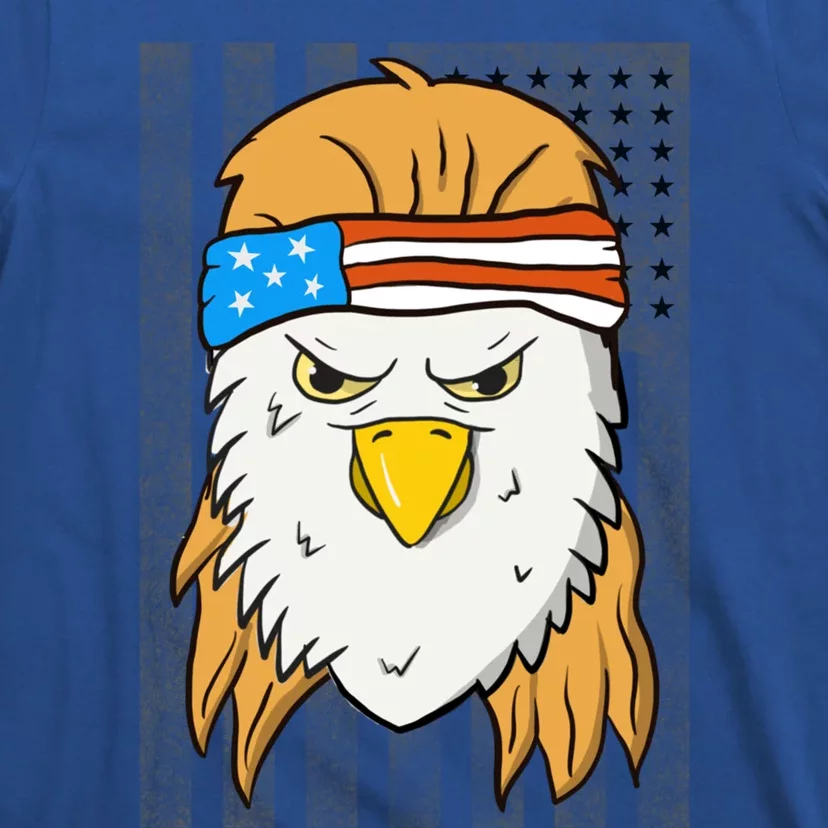 Funny Mullet Merica Bald Eagle 4th Of July American Flag Gift T-Shirt