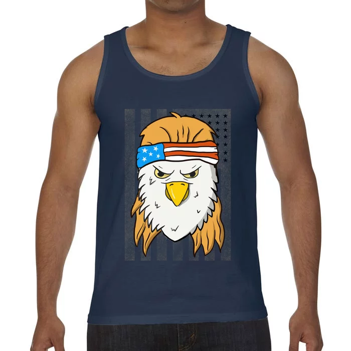 Funny Mullet Merica Bald Eagle 4th Of July American Flag Gift Comfort Colors® Tank Top