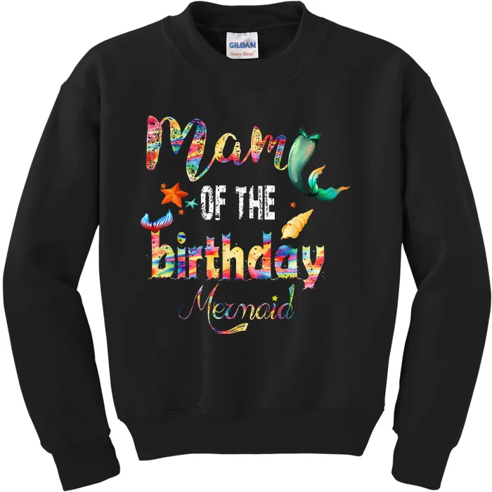 Family Matching Mommy Of The Birthday Mermaid Party Squad Kids Sweatshirt