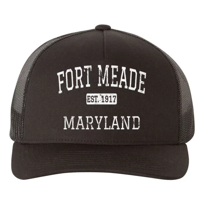 Fort Meade Maryland Md Vintage Yupoong Adult 5-Panel Trucker Hat