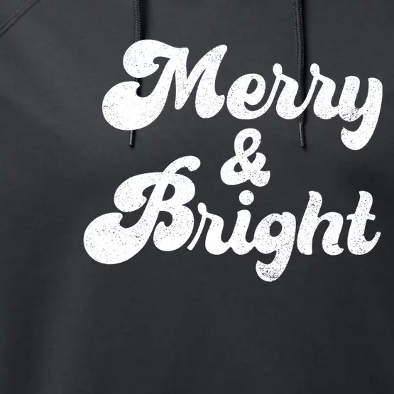 Family Matching Merry And Bright Christmas Top Performance Fleece Hoodie