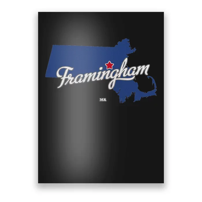 Framingham Massachusetts MA Map Poster