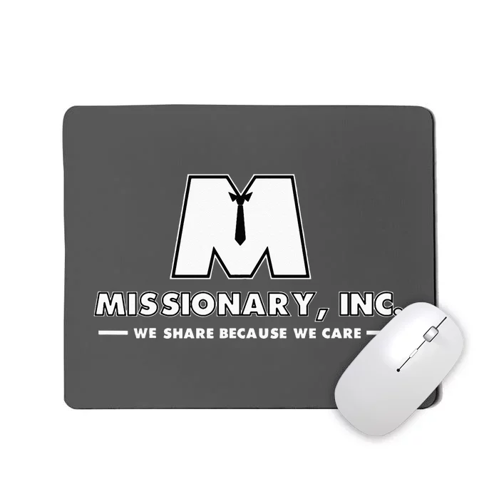 Funny Mormon Missionary Inc Mousepad