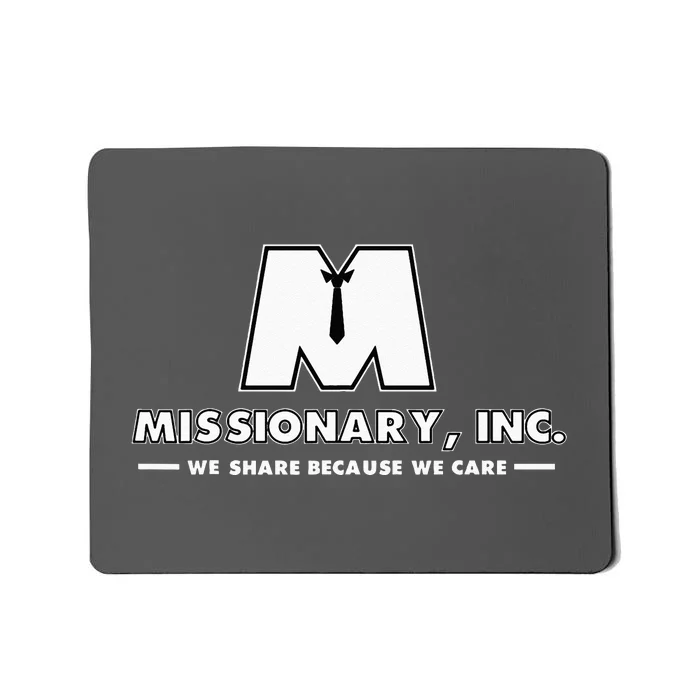 Funny Mormon Missionary Inc Mousepad