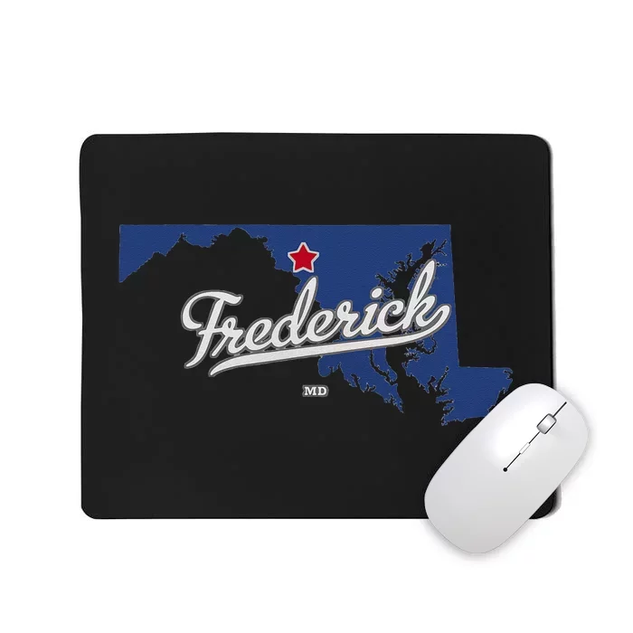 Frederick Maryland MD Map Mousepad