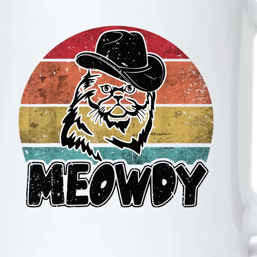 Funny Meowdy Meow & Howdy Mashup Country Music Cat Meme Fun Black Color Changing Mug