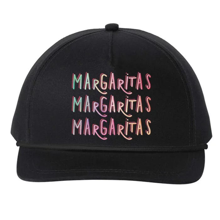 Funny Midnight Margaritas Tequila For Cinco De Mayo Ing Gift Snapback Five-Panel Rope Hat