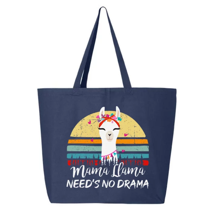 Funny Mamallama Needs No Drama Mom Mothers Day Gift 25L Jumbo Tote