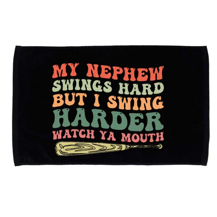 Funny My Nephew Swings Hard But I Swing Microfiber Hand Towel