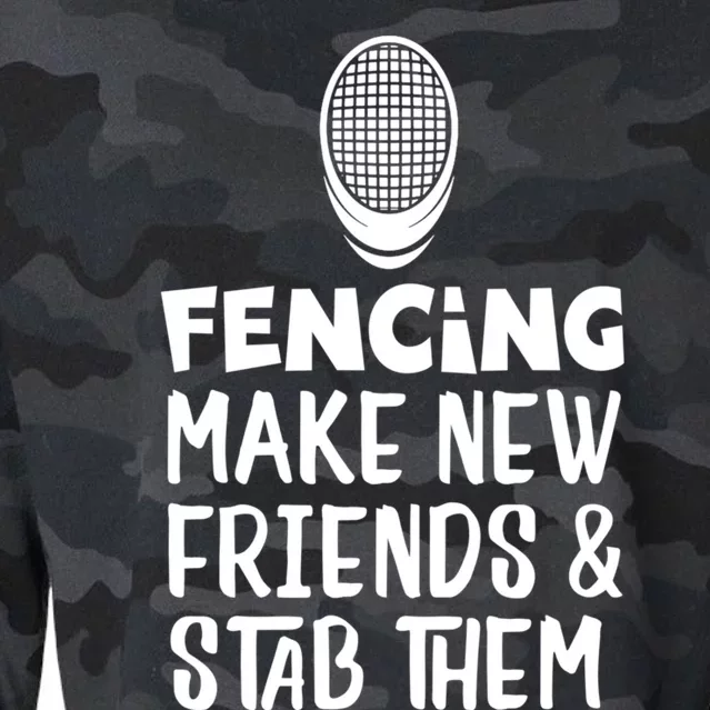 Fencing Make New Friends And Stab Them Fencing Cropped Pullover Crew