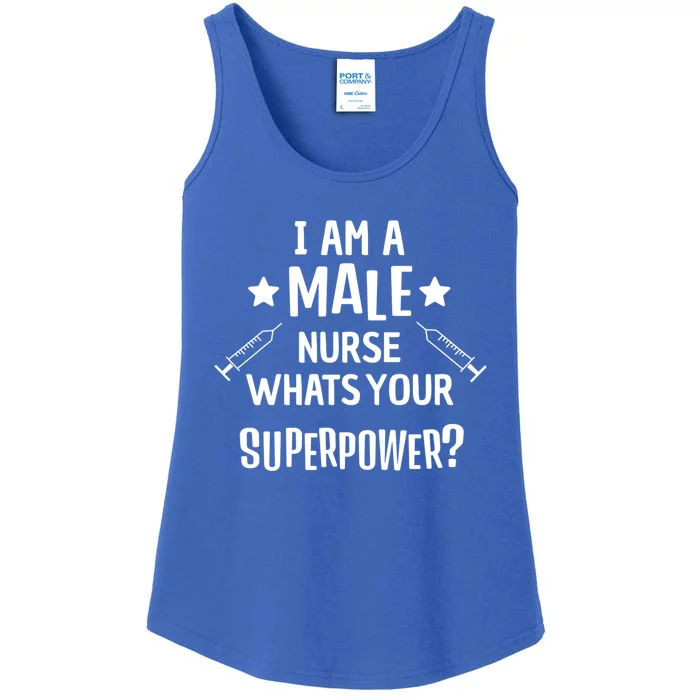 Funny Male Nurse Superpower Murse I Hospital Meaningful Gift Ladies Essential Tank